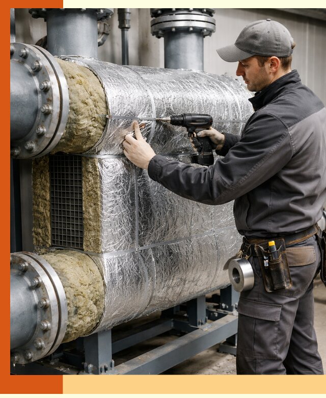 Утепление теплообменника в Холмске — профессиональная теплоизоляция оборудования