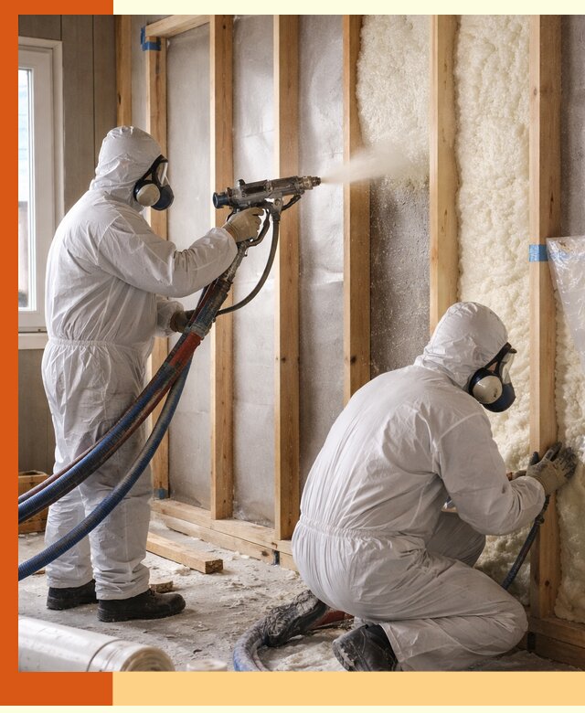 Утепление каркасной стены ППУ в Холмске для домов и коттеджей