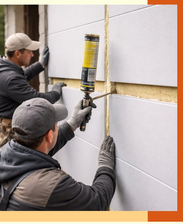 Утепление сэндвич панелей ППУ в Холмске от 4314 руб. за м2 | ТепломастерХлм