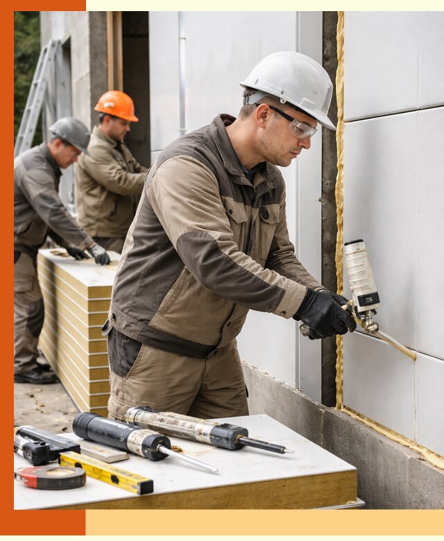 Утепление сэндвич-панелей пенополиуретаном в Холмске