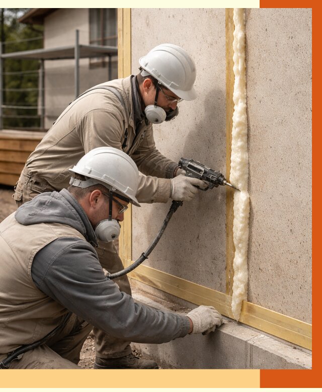 Утепление сип панелей ППУ в Холмске от 4930 руб. под ключ | ТепломастерХлм