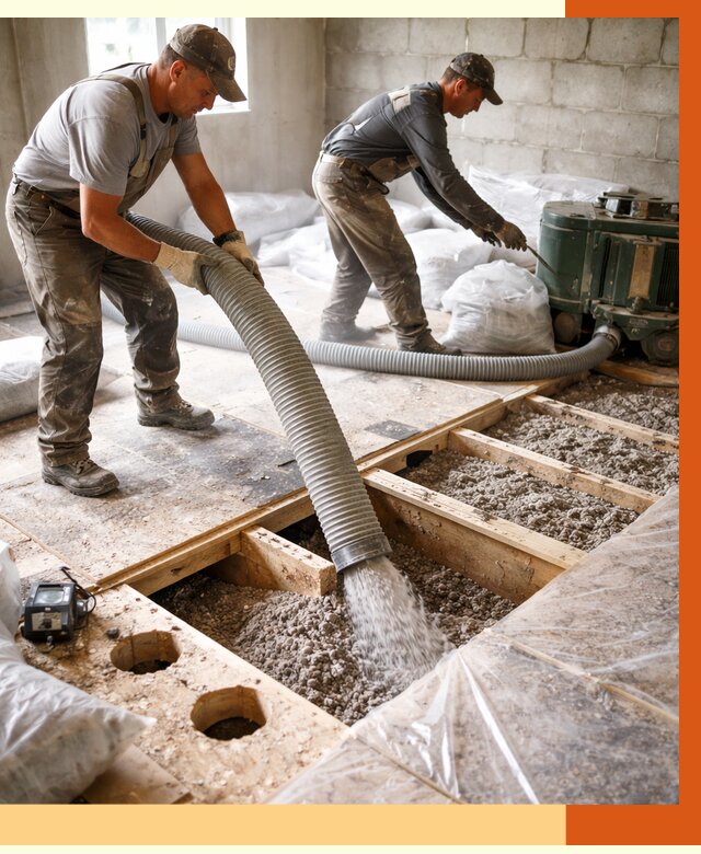 Заполнение пустот перекрытий в Холмске от 4622 руб. под ключ | ТепломастерХлм