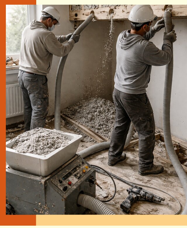 Заполнение пустот перекрытий пеной и наполнителями в Холмске