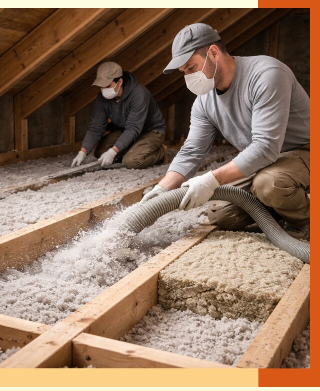 Заполнение полостей чердачного перекрытия в Холмске от 4622 руб. | ТепломастерХлм