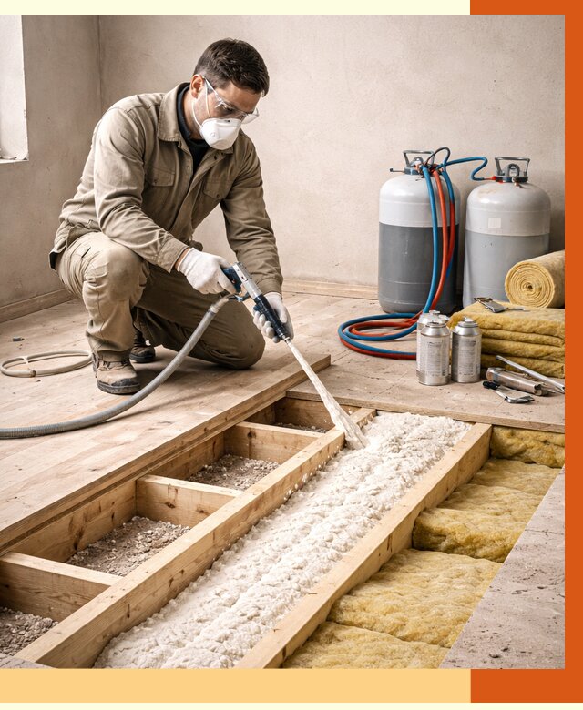 Заполнение полостей межэтажного перекрытия в Холмске от 4314 руб. | ТепломастерХлм