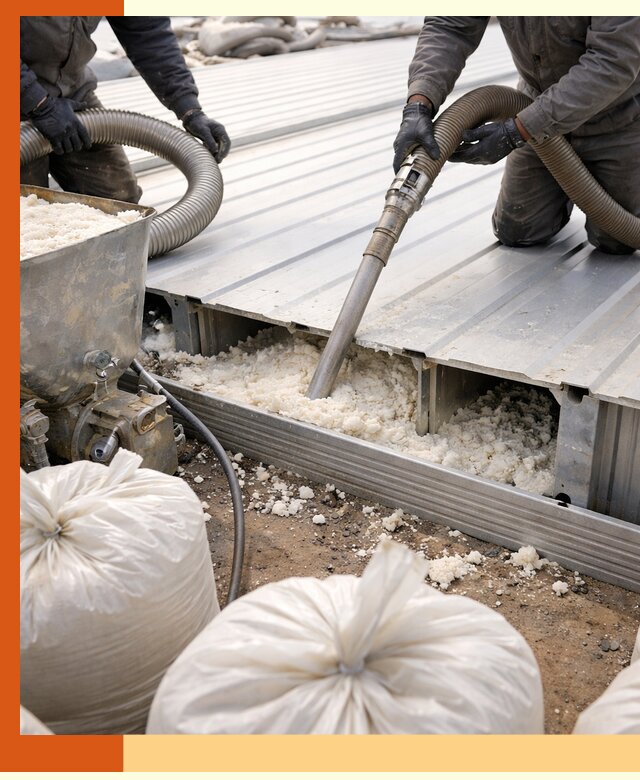 Заполнение пустот кровельных панелей пенными и мокрыми герметиками в Холмске