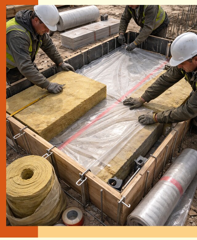 Теплоизоляция опалубки для строительства в Холмске