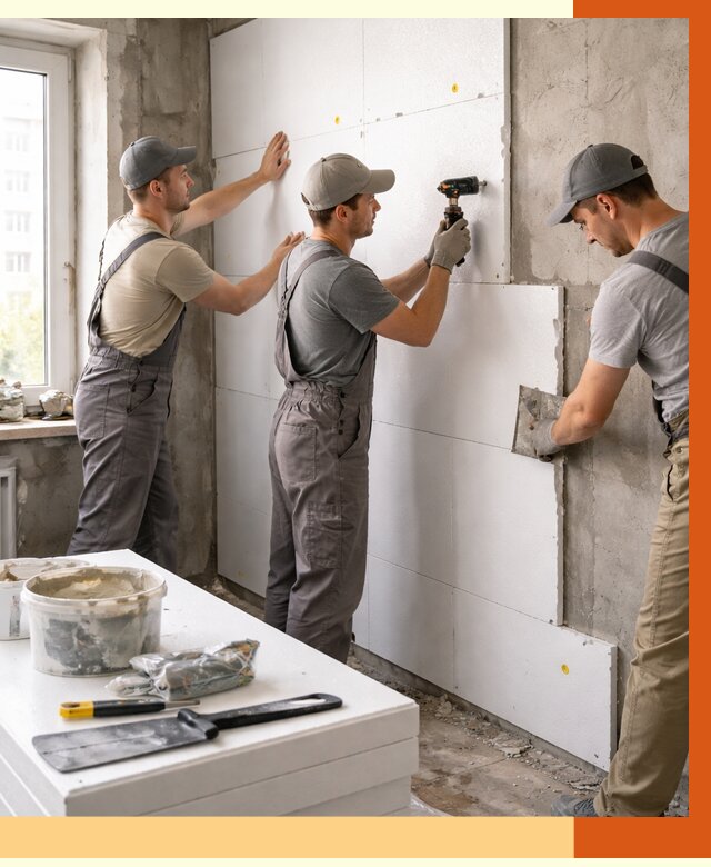 Утепление пенопластом домов и стен в Холмске от 1900 руб. — ТепломастерХлм