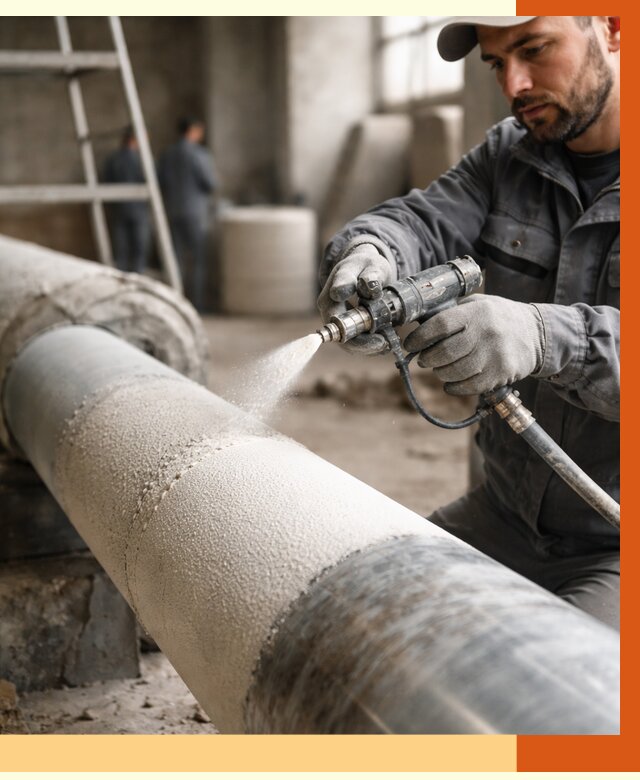 Утепление труб жидкой теплоизоляцией в Холмске от 7703 руб. под ключ | ТепломастерХлм