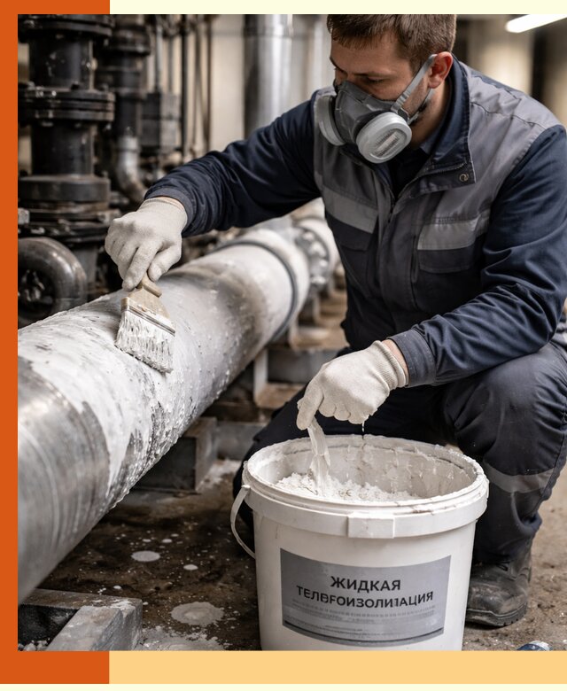 Утепление оборудования жидкой теплоизоляцией в Холмске