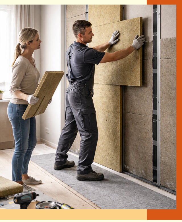 Профессиональная шумоизоляция квартиры в Холмске от 7703 руб. за м2 | ТепломастерХлм