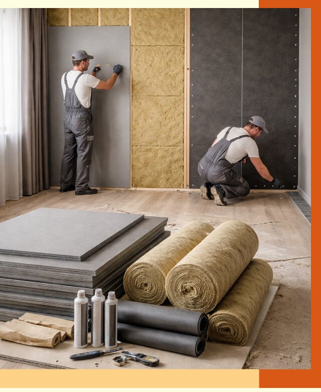 Шумоизоляция дома в Холмске от 4622 руб/м2 — комплексная звукоизоляция под ключ | ТепломастерХлм