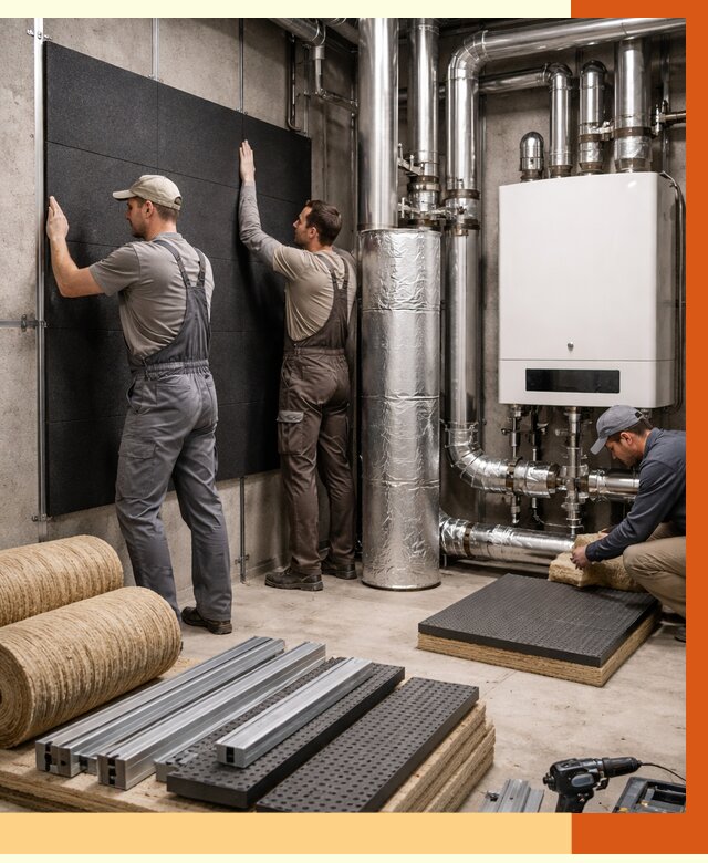 Шумоизоляция котельной в Холмске от 6676 руб. под ключ | Профессиональная звукоизоляция — ТепломастерХлм