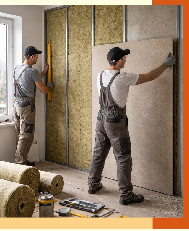 Шумоизоляция стен в Холмске от 4622 руб/м2 — звукоизоляция стен под ключ | ТепломастерХлм