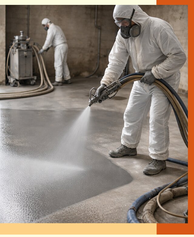 Гидроизоляция полимочевиной в Холмске от 8730 руб/м² — напыление полимерной гидроизоляции | ТепломастерХлм