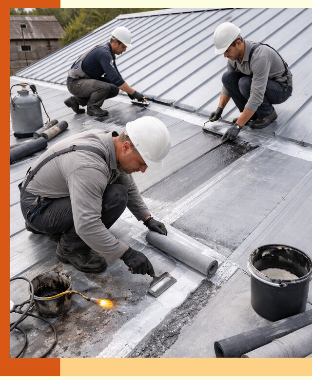 Гидроизоляция металлической кровли с гарантией в Холмске