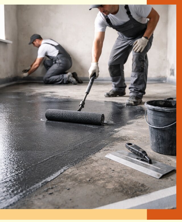 Профессиональная гидроизоляция пола в Холмске от 8730 руб. под ключ | ТепломастерХлм