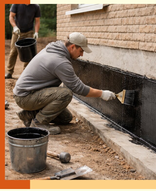 Гидроизоляция цоколя домов и зданий в Холмске эффективными методами