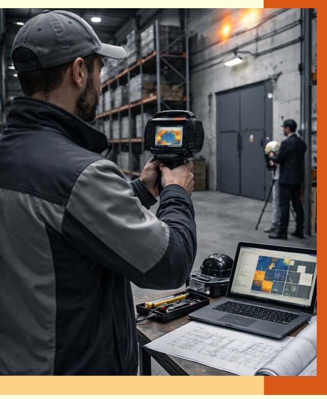 Тепловизионное обследование склада в Холмске от 6676 руб. | ТепломастерХлм