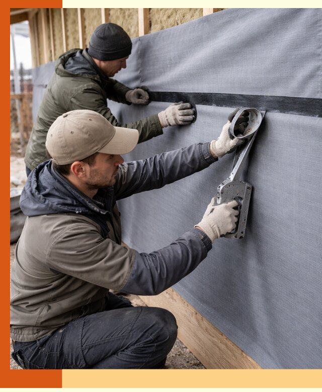 Монтаж ветроизоляции зданий и конструкций в Холмске