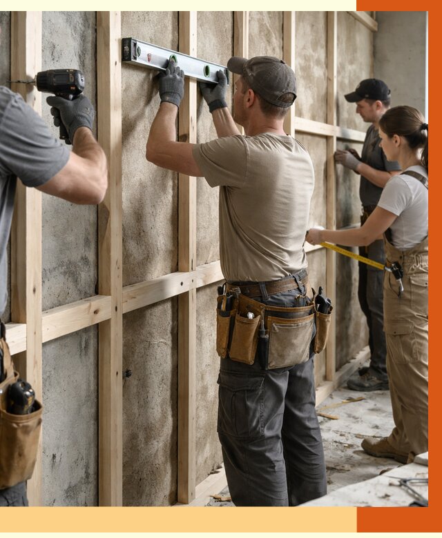 Монтаж обрешетки под утепление в Холмске от 1181 руб/м² | Заказать у ТепломастерХлм