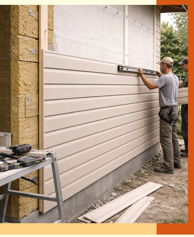 Монтаж сайдинга после утепления в Холмске от 1900 руб. — обшивка и облицовка | ТепломастерХлм