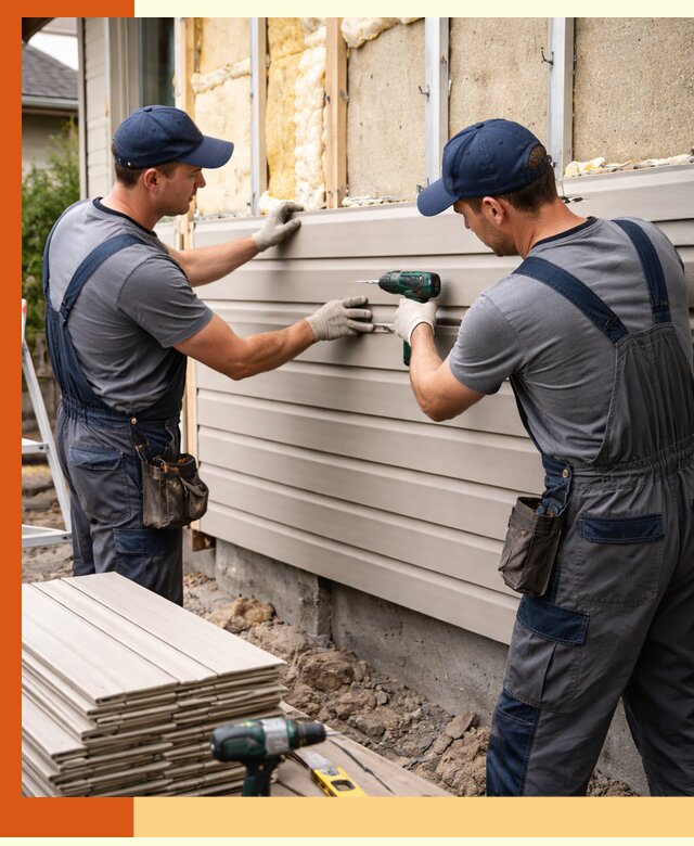 Монтаж сайдинга после утепления в Холмске качественно и надежно